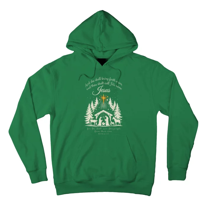 And She Shall Bring Forth A Son Jesus Christmas Hoodie