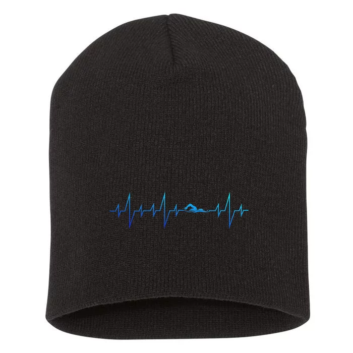 Aquatic Sport Swimmer Heartbeat Swim Practice Swimming Short Acrylic Beanie