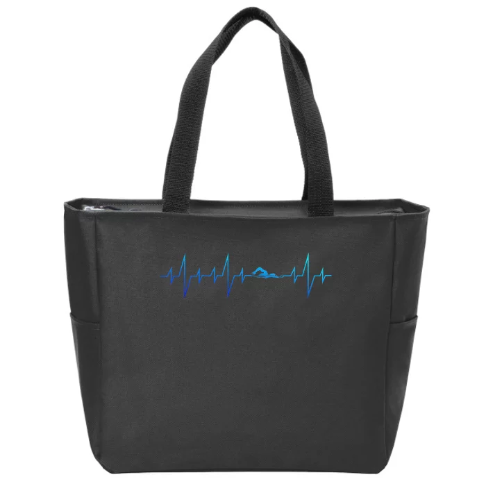 Aquatic Sport Swimmer Heartbeat Swim Practice Swimming Zip Tote Bag