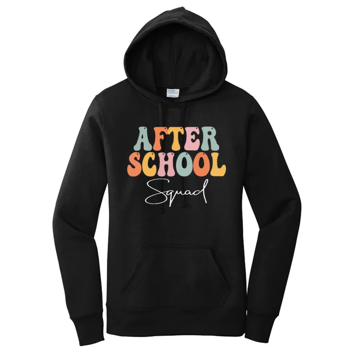 After School Squad Retro Groovy Vintage First Day Of School Women's Pullover Hoodie