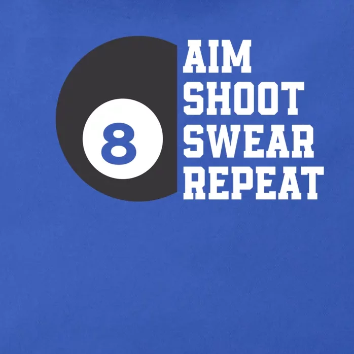 Aim Shoot Swear Repeat Funny Billiard Pool Billiards Snooker Great Gift Zip Tote Bag