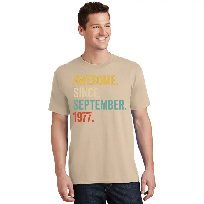 Awesome Since September 1977 42nd Birthday Gift 42 Yrs Old 1 T-Shirt