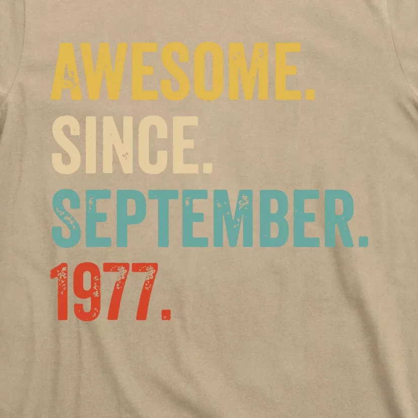 Awesome Since September 1977 42nd Birthday Gift 42 Yrs Old 1 T-Shirt