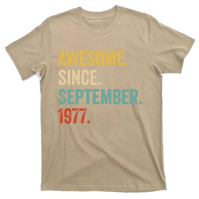 Awesome Since September 1977 42nd Birthday Gift 42 Yrs Old 1 T-Shirt