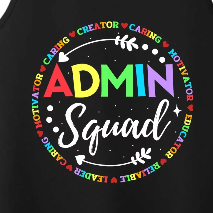 Admin Squad School Assistant Principal Administrator Crew Performance Tank