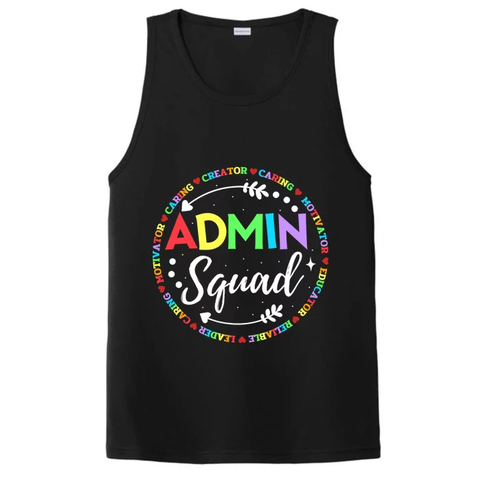 Admin Squad School Assistant Principal Administrator Crew Performance Tank