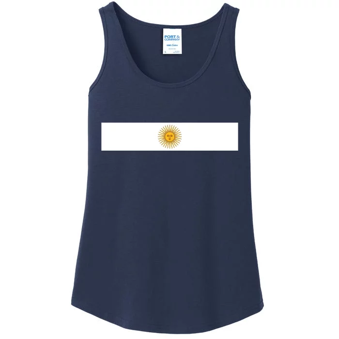 Argentine Simple Stripe Flag Ladies Essential Tank