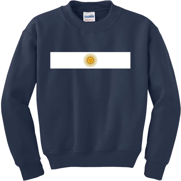 Argentine Simple Stripe Flag Kids Sweatshirt