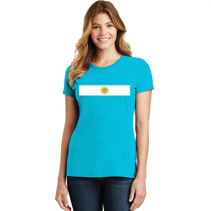 Argentine Simple Stripe Flag Women's T-Shirt