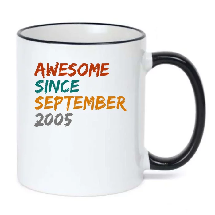 Awesome Since September 2005 Black Color Changing Mug