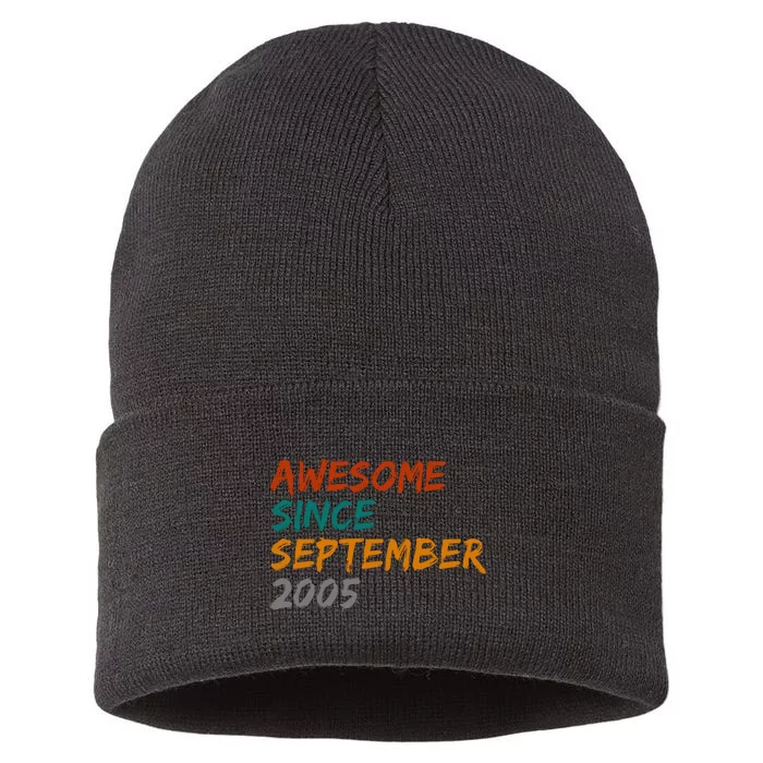 Awesome Since September 2005 Sustainable Knit Beanie