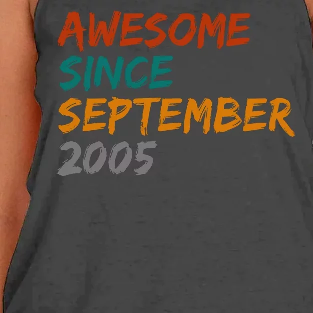 Awesome Since September 2005 Women's Knotted Racerback Tank