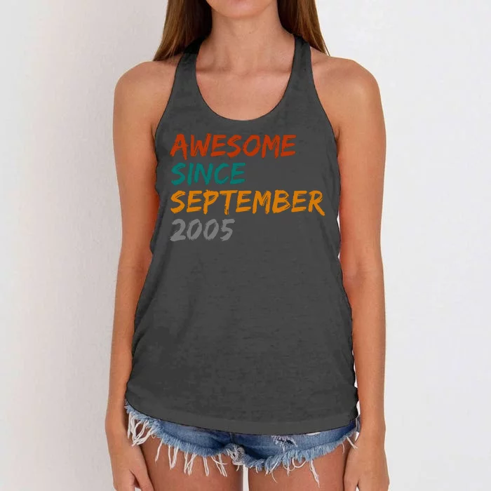 Awesome Since September 2005 Women's Knotted Racerback Tank