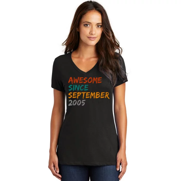 Awesome Since September 2005 Women's V-Neck T-Shirt