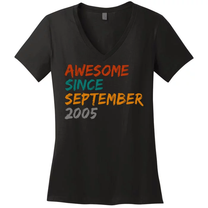 Awesome Since September 2005 Women's V-Neck T-Shirt