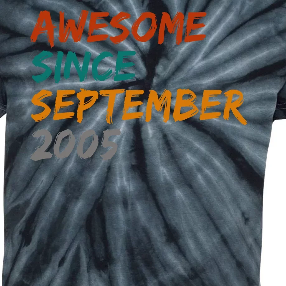 Awesome Since September 2005 Kids Tie-Dye T-Shirt