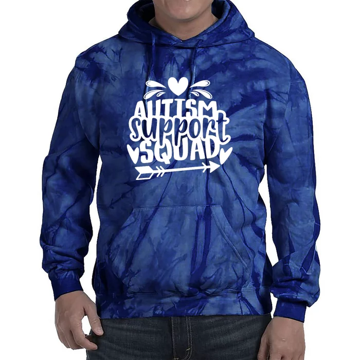 Autism Support Squad | Black / White Tie Dye Hoodie