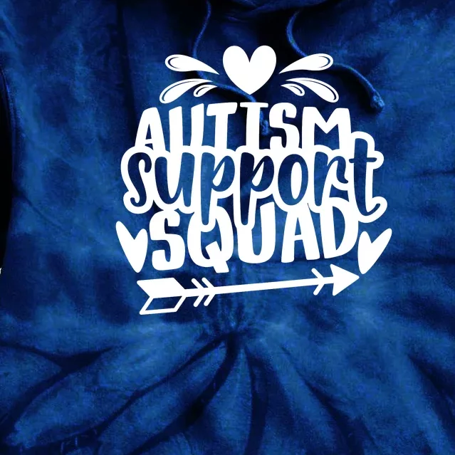 Autism Support Squad | Black / White Tie Dye Hoodie