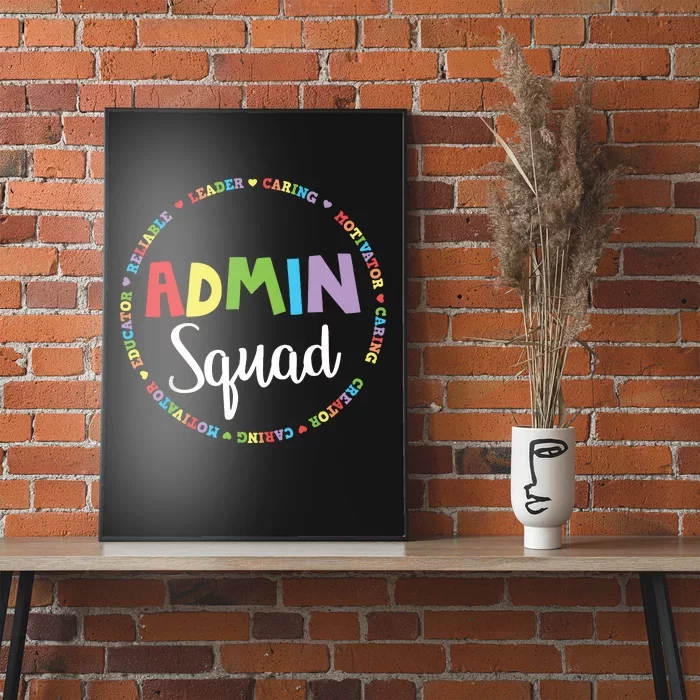 Admin Squad School Assistant Principal Crew Administrator Poster