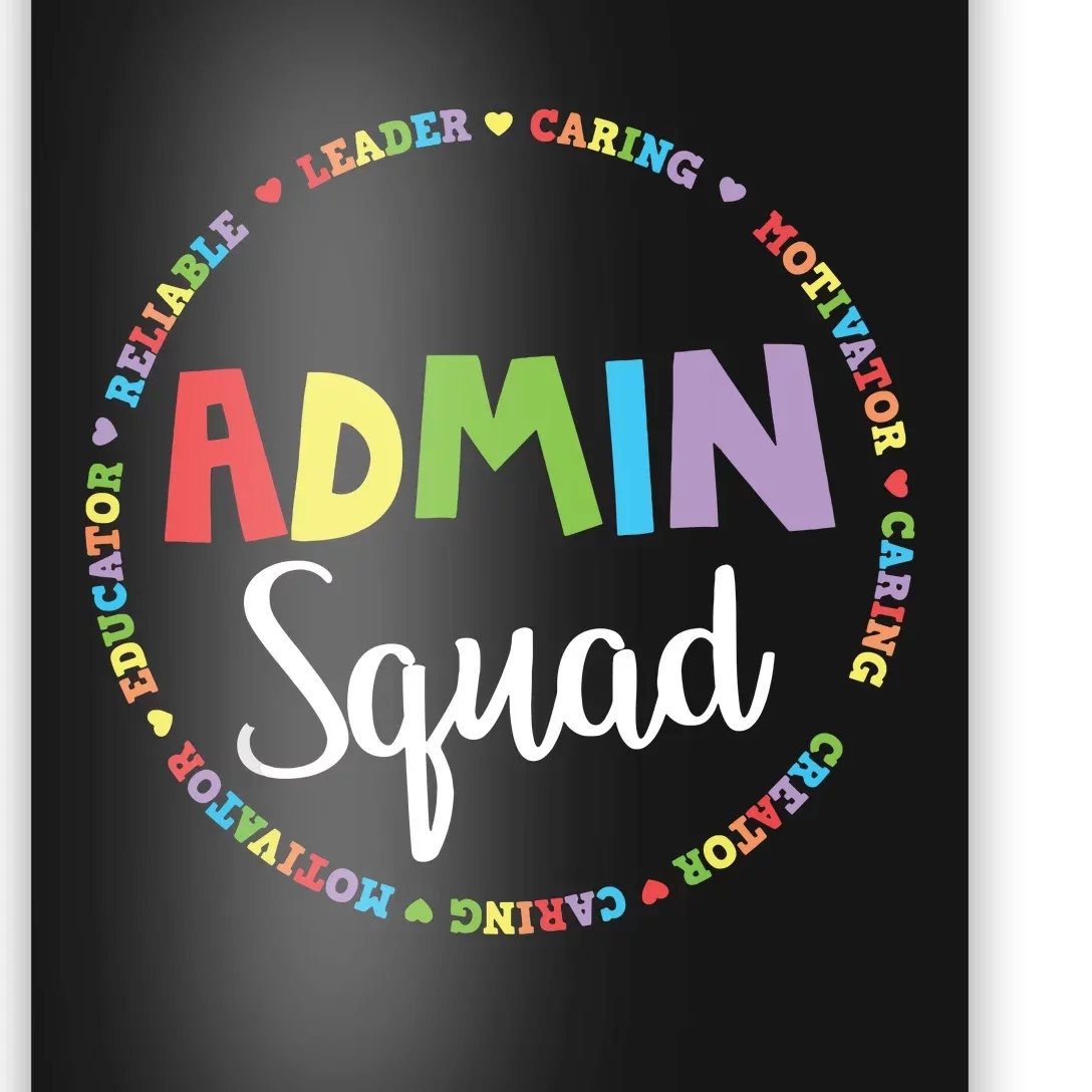 Admin Squad School Assistant Principal Crew Administrator Poster