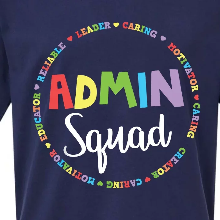 Admin Squad School Assistant Principal Crew Administrator Sueded Cloud Jersey T-Shirt