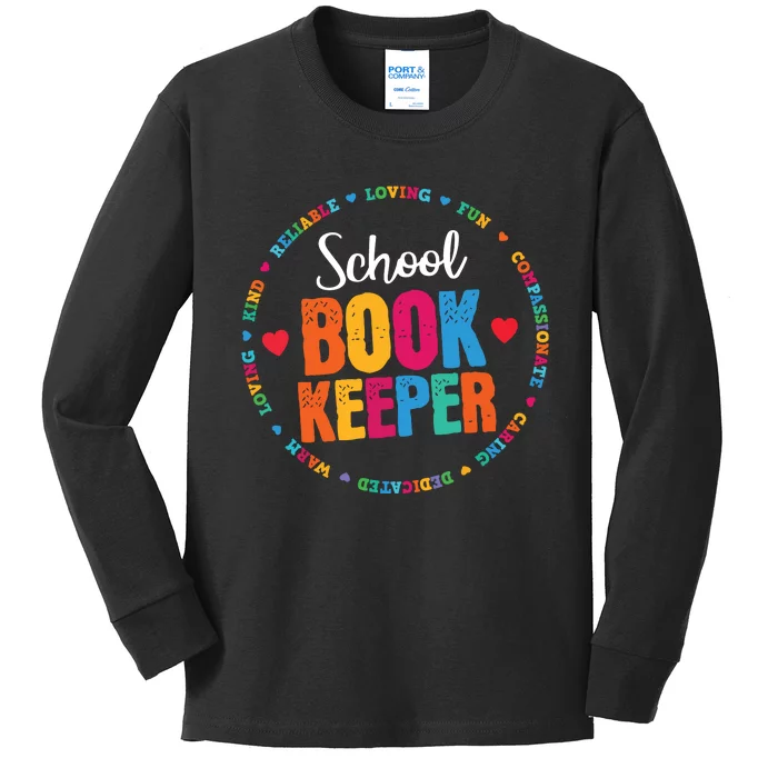 Admin Squad School Assistant Principal School Bookkeeper Kids Long Sleeve Shirt