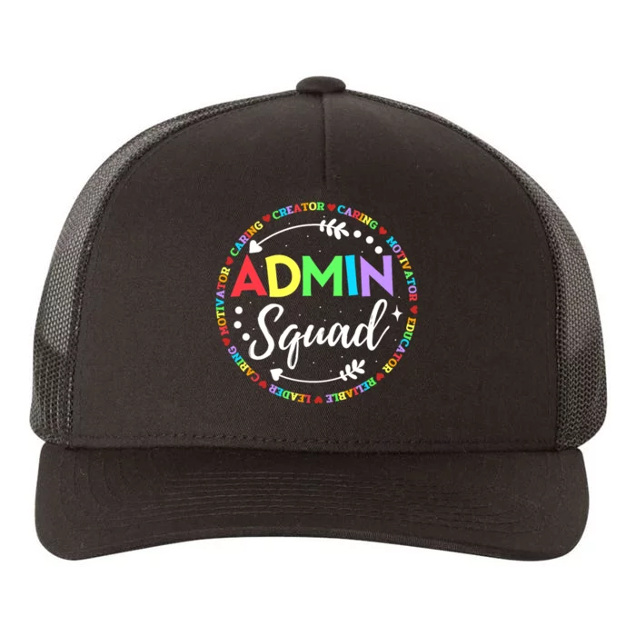 Admin Squad School Assistant Principal Administrator Crew Yupoong Adult 5-Panel Trucker Hat