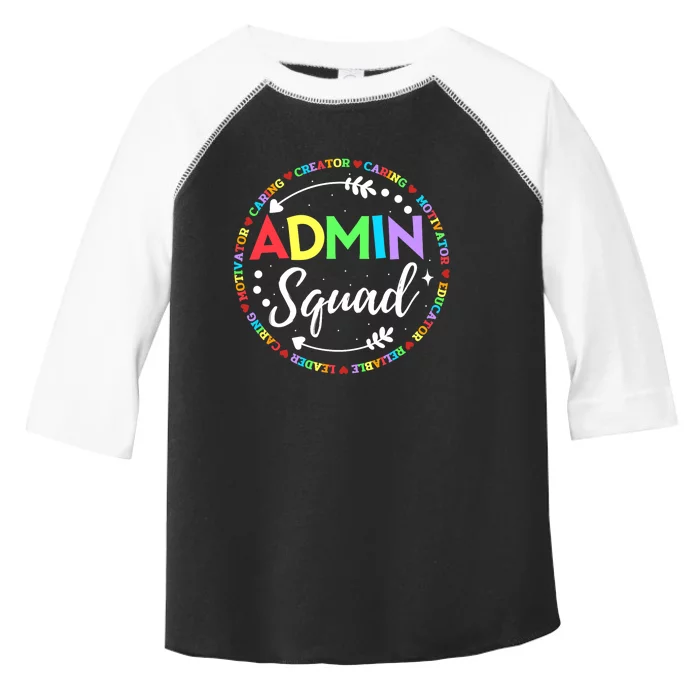 Admin Squad School Assistant Principal Administrator Crew Toddler Fine Jersey T-Shirt