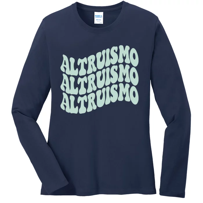 Altruismo School Spirit Wavy Stacked Ladies Long Sleeve Shirt