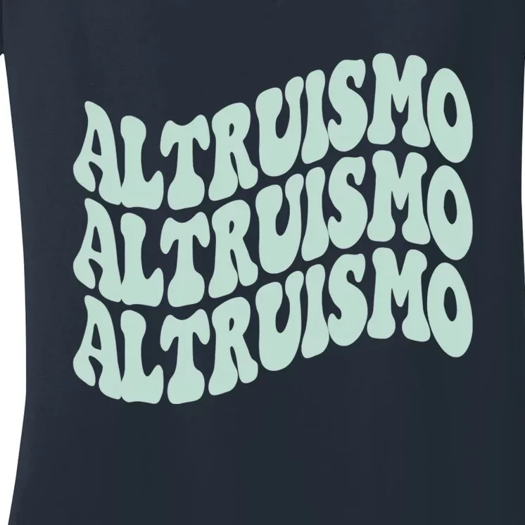 Altruismo School Spirit Wavy Stacked Women's V-Neck T-Shirt