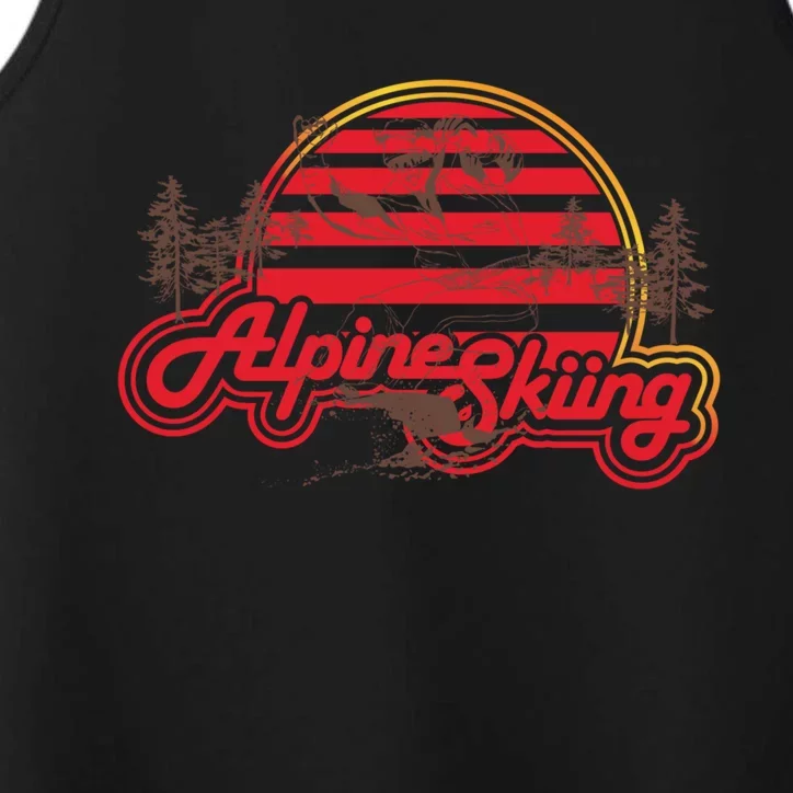 Alpine Skiing Sport Cute Gift Performance Tank