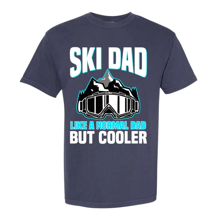 Alpine Ski Slope Downhill Skiing Dad Skier Garment-Dyed Heavyweight T-Shirt