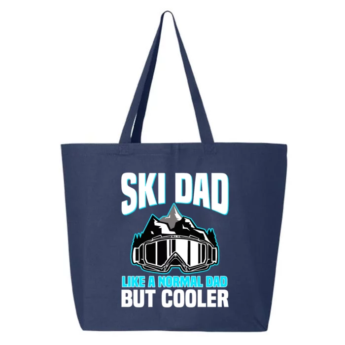 Alpine Ski Slope Downhill Skiing Dad Skier 25L Jumbo Tote