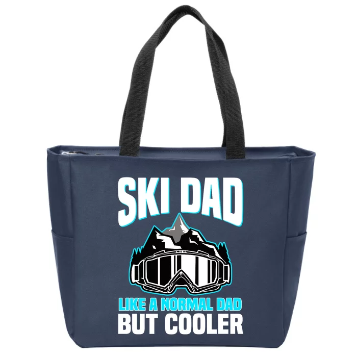 Alpine Ski Slope Downhill Skiing Dad Skier Zip Tote Bag