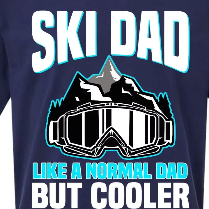 Alpine Ski Slope Downhill Skiing Dad Skier Sueded Cloud Jersey T-Shirt