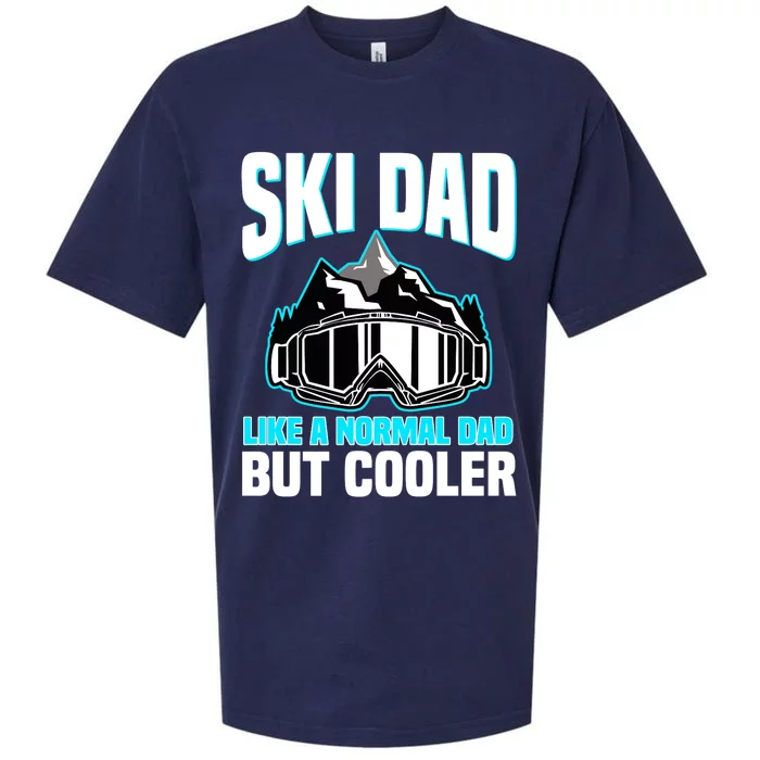 Alpine Ski Slope Downhill Skiing Dad Skier Sueded Cloud Jersey T-Shirt