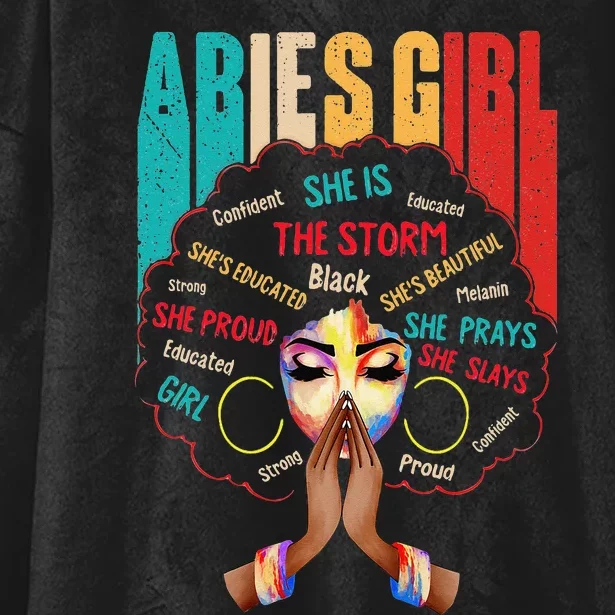 Aries She Slays & Prays March April Birthday Queens Hooded Wearable Blanket