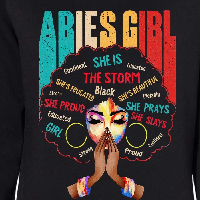 Aries She Slays & Prays March April Birthday Queens Womens California Wash Sweatshirt