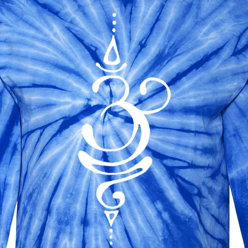 Ancient Sanskrit Symbol For Breathe Inspiration Om Yoga Great Gift Tie-Dye Long Sleeve Shirt