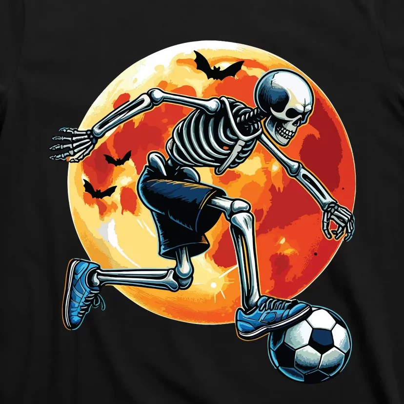 American Soccer Skeleton Halloween Boy Soccer Funny T-Shirt