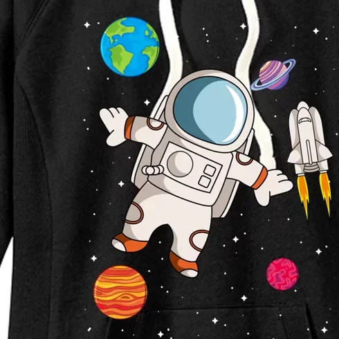 Astronaut Space Science Rocket Ship Gift Women's Fleece Hoodie