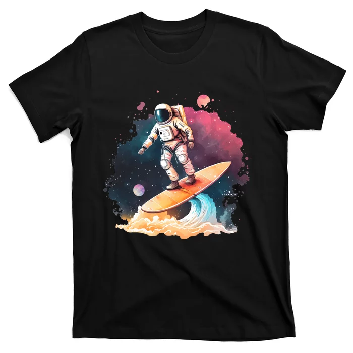 Astronaut Surfing Space Surfer Gift T-Shirt