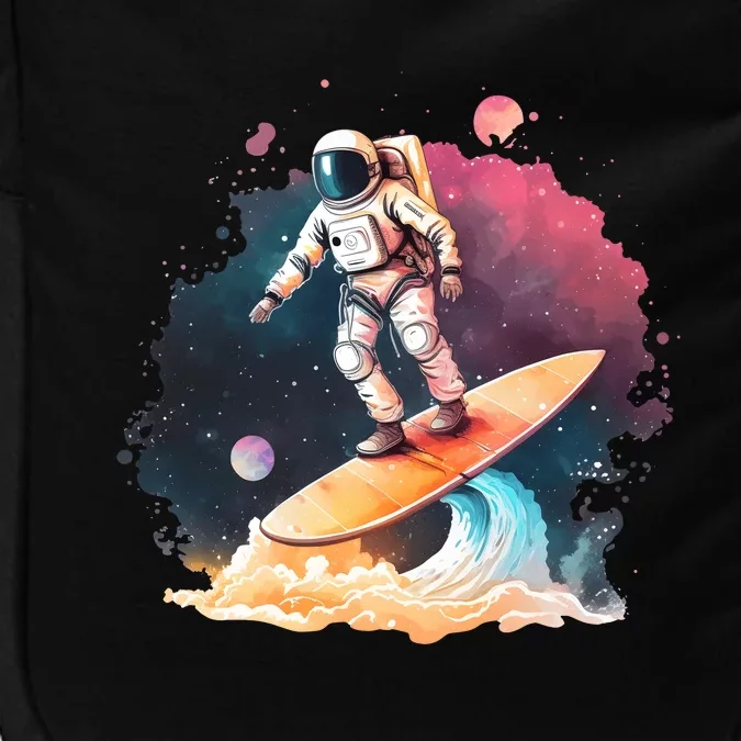 Astronaut Surfing Space Surfer Gift Impact Tech Backpack