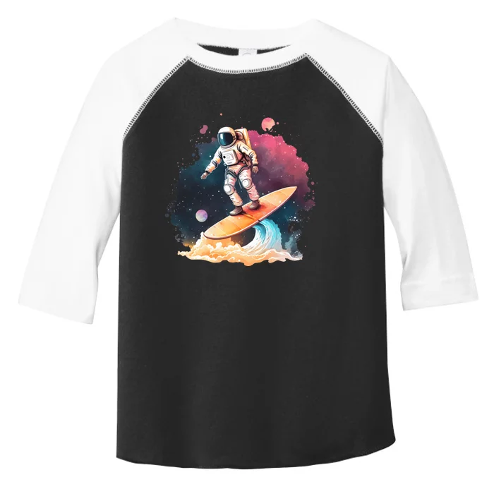 Astronaut Surfing Space Surfer Gift Toddler Fine Jersey T-Shirt