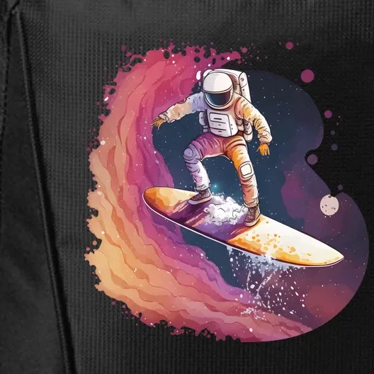 Astronaut Surfing Space Surfer City Backpack