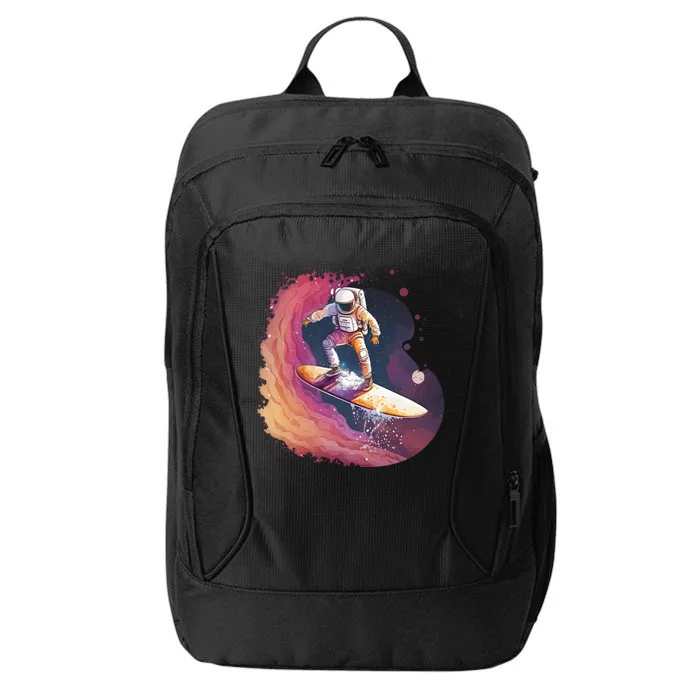 Astronaut Surfing Space Surfer City Backpack