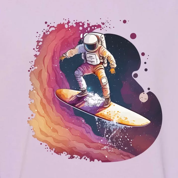 Astronaut Surfing Space Surfer Garment-Dyed Sweatshirt