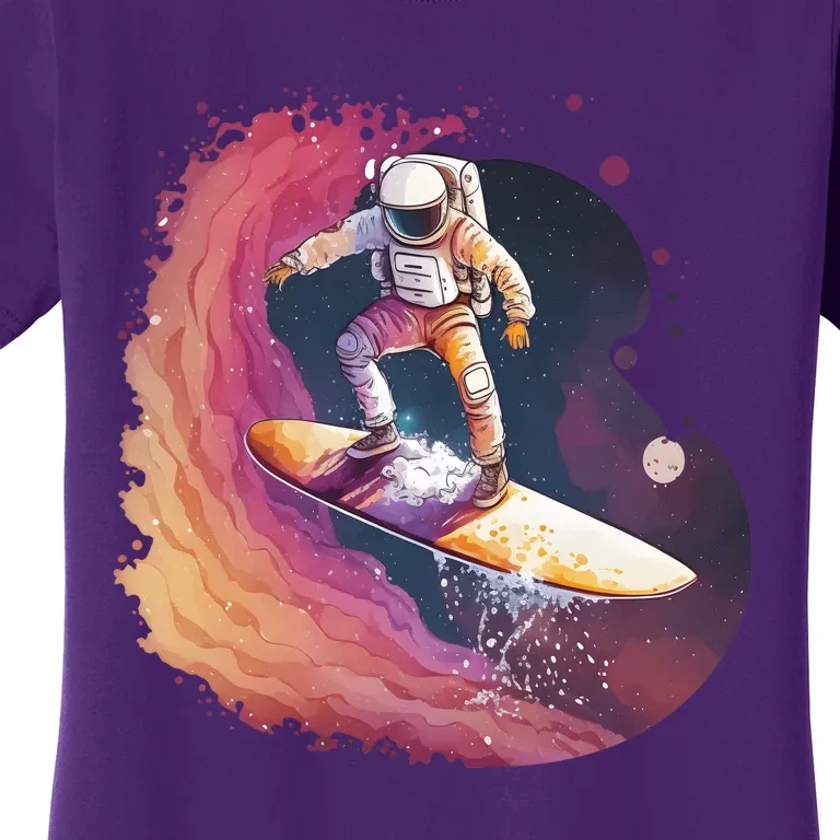 Astronaut Surfing Space Surfer Women's T-Shirt