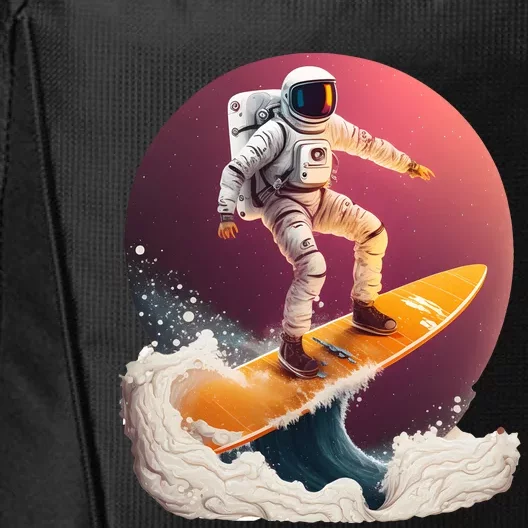 Astronaut Surfing Space Surfer City Backpack