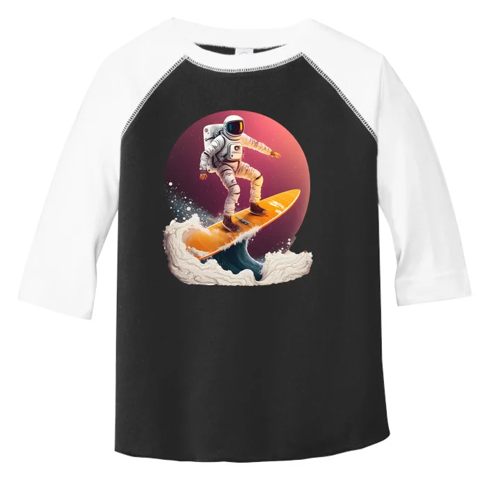 Astronaut Surfing Space Surfer Toddler Fine Jersey T-Shirt